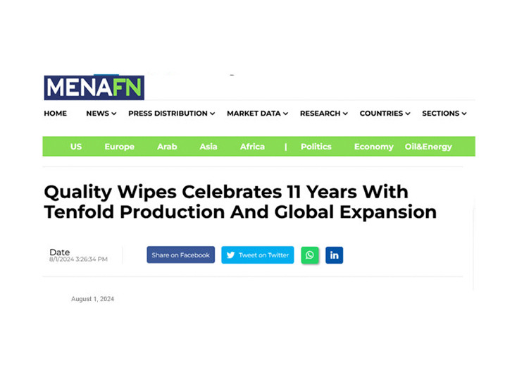 Quality Wipes Celebrates 11 Years With Tenfold Production And Global Expansion